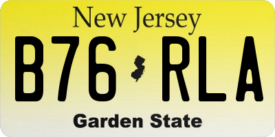 NJ license plate B76RLA