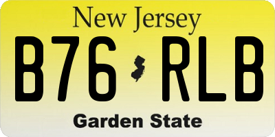 NJ license plate B76RLB