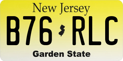 NJ license plate B76RLC