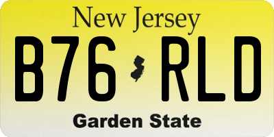 NJ license plate B76RLD