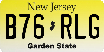 NJ license plate B76RLG