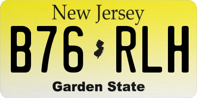 NJ license plate B76RLH