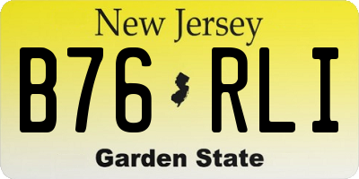 NJ license plate B76RLI