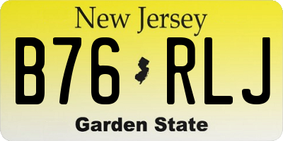 NJ license plate B76RLJ