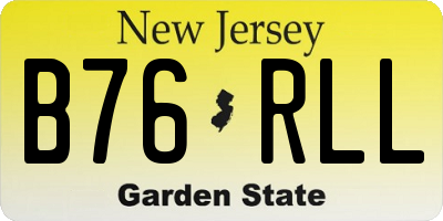 NJ license plate B76RLL