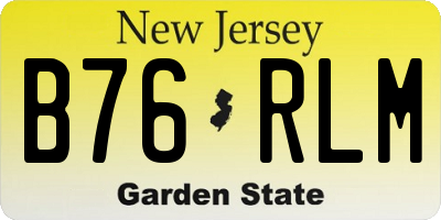 NJ license plate B76RLM