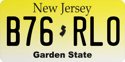 NJ license plate B76RLO