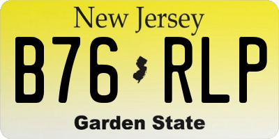 NJ license plate B76RLP