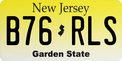 NJ license plate B76RLS