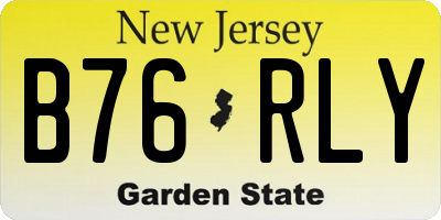 NJ license plate B76RLY