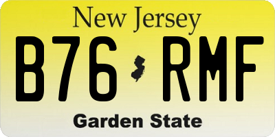 NJ license plate B76RMF