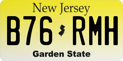 NJ license plate B76RMH