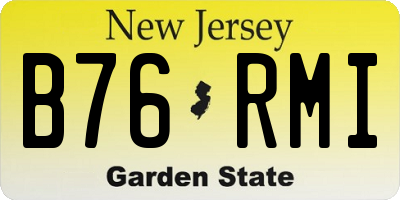 NJ license plate B76RMI