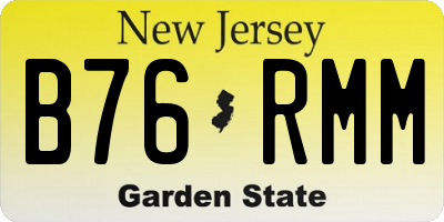 NJ license plate B76RMM