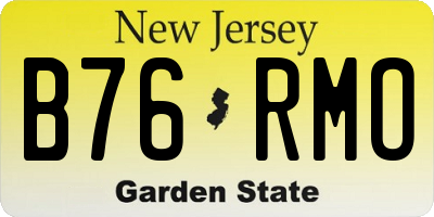 NJ license plate B76RMO