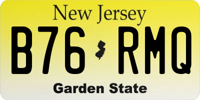 NJ license plate B76RMQ