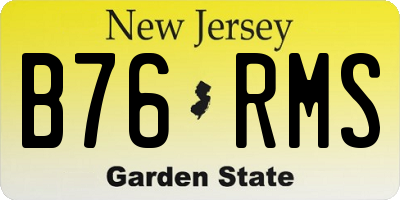 NJ license plate B76RMS