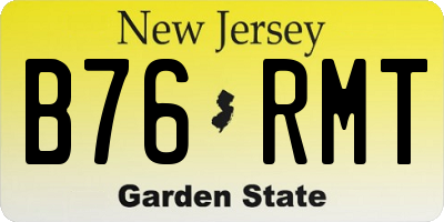NJ license plate B76RMT
