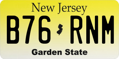 NJ license plate B76RNM