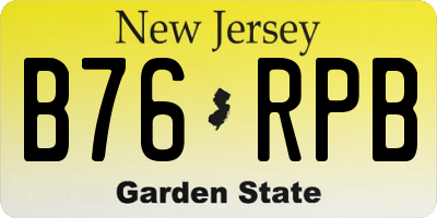 NJ license plate B76RPB