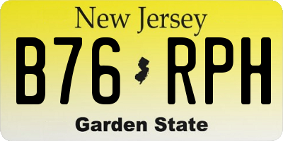 NJ license plate B76RPH