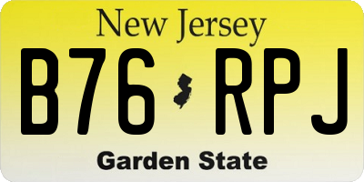 NJ license plate B76RPJ