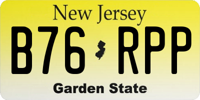 NJ license plate B76RPP