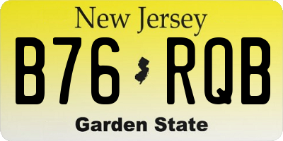 NJ license plate B76RQB