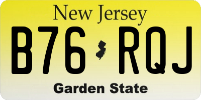 NJ license plate B76RQJ