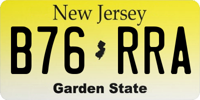 NJ license plate B76RRA