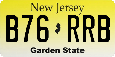 NJ license plate B76RRB