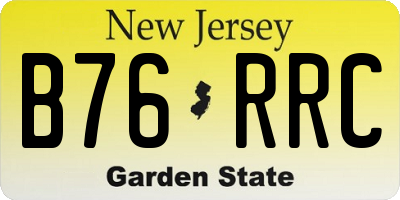 NJ license plate B76RRC