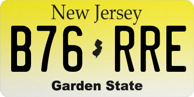 NJ license plate B76RRE