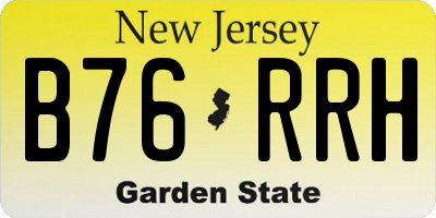NJ license plate B76RRH