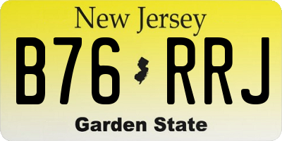 NJ license plate B76RRJ