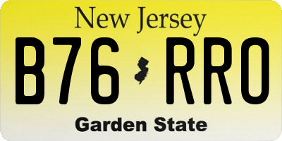 NJ license plate B76RRO