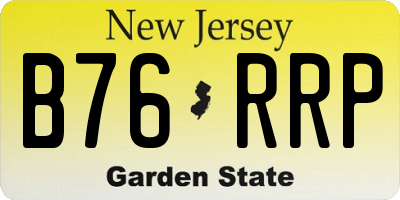 NJ license plate B76RRP