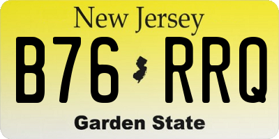 NJ license plate B76RRQ