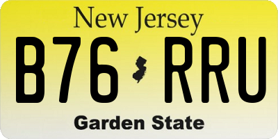 NJ license plate B76RRU