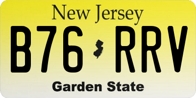 NJ license plate B76RRV