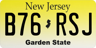 NJ license plate B76RSJ