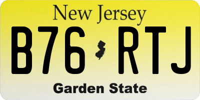 NJ license plate B76RTJ