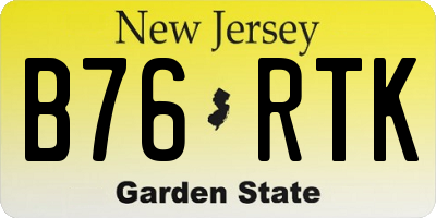 NJ license plate B76RTK