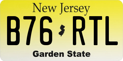 NJ license plate B76RTL