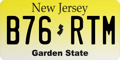 NJ license plate B76RTM