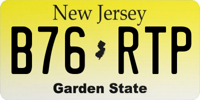 NJ license plate B76RTP