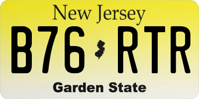 NJ license plate B76RTR