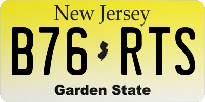 NJ license plate B76RTS