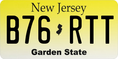 NJ license plate B76RTT