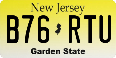 NJ license plate B76RTU